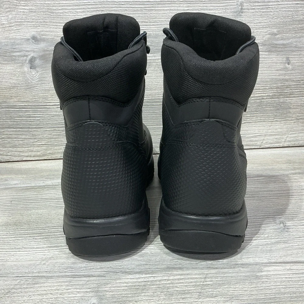 Dunham 8000Works Black Waterproof Work Boots Men's 10 6E Wide Oil Resistant NEW